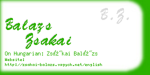 balazs zsakai business card